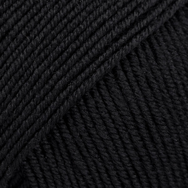 BABY MERINO UNI COLOUR 21 black