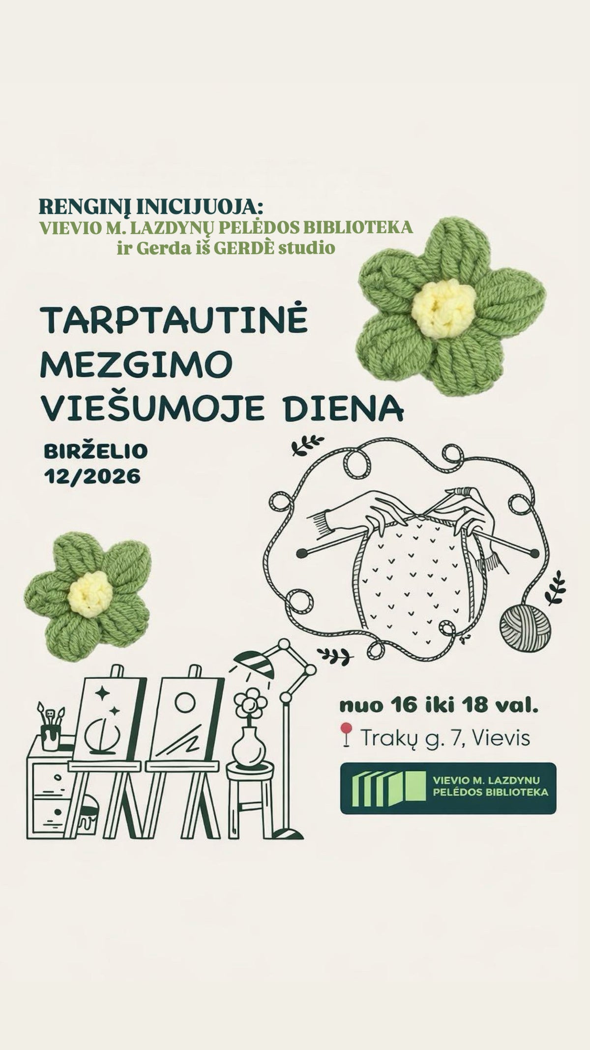 BUVĘS RENGINYS: Tarptautinė mezgimo viešumoje diena